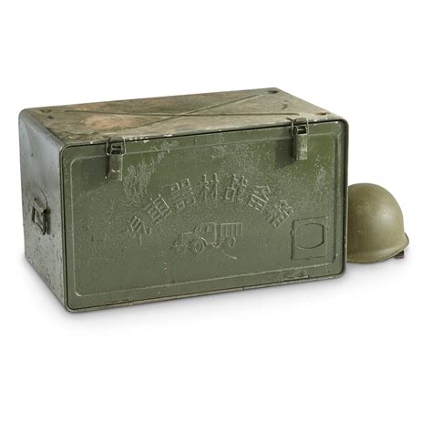 small chinese navy metal box surplus|military surplus storage containers.